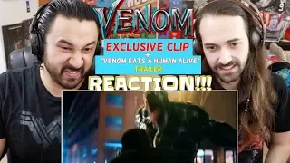 VENOM - "Venom Eats a Human Alive" & "Eddie Brock Ambushes Carlton Drake" CLIP - TRAILER REACTIONS!