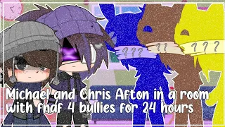 Michael and Chris Afton stuck in a room with FNAF 4 bullies for 24 hours // Gacha Club // Fnaf