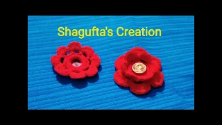 How To Make a Simple Crochet Flower Pattern By Shagufta's Creation...