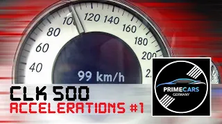 Mercedes CLK 500 ACCELERATIONS AUTOBAHN POV NO SPEED LIMIT