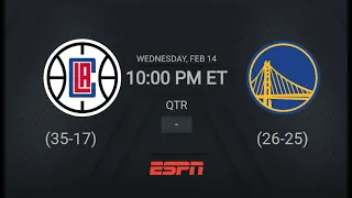 Los Angeles Clippers @ Golden State Warriors | NBA on ESPN Live Scoreboard