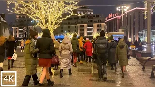 [4K] 🇷🇺Moscow Walk | Christmas Lights in Downtown Moscow 🎄