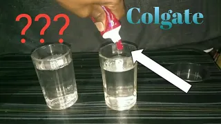 Colgate Experiment no reaction || Hot water Normal water