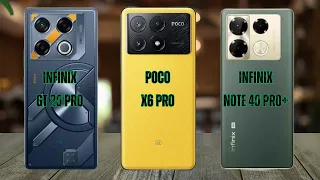 Infinix GT 20 Pro vs Poco X6 Pro vs Infinix Note 40 Pro Plus