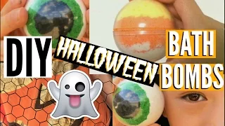 DIY Halloween Bath Bombs! NO CITRIC ACID & CREAM OF TARTAR //EliseLife