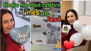 Nadja Haddad celebra o Primeiro Mês de vida do filho José
