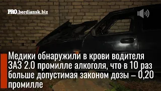 В Бердянске пьяный водитель попал в ДТП