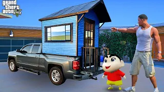 GTA 5 !! SHINCHAN AND FRANKLIN BUILT A HOUSE ON HIS CAR IN GTA 5 TAMIL