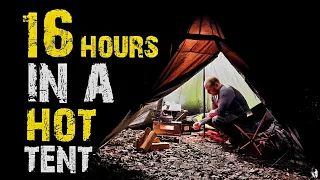 Hot tent camping. A night in my £119 budget hot tent.