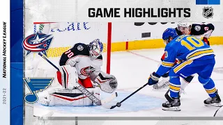 Blue Jackets @ Blues 11/27/21 | NHL Highlights