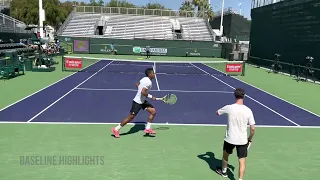 Felix Auger-Aliassime INTENSE Practice | 2022 Indian Wells