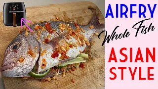 Air fried WHOLE FISH - south easter. Asian grilled Style in Philips SMART XXL Air fryer