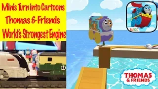 MINIS Turn into CARTOONS - World's Strongest Engine with Thomas & Friends Fun Toy Trains Kids App