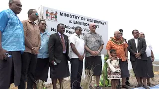 Fijian Prime Minister commissions the Nabukadra Village New Natural Seawall Project