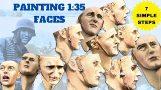 1/35 FACE PAINTING tutorial for Tamiya German figures I Realistic military miniatures