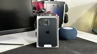 iPhone 15 Pro Max Blue titanium Unboxing
