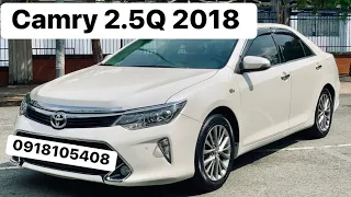 Toyota Camry 2.5Q 2018 nội thất da bò,full lịch sử hãng đi 68.000km - Call 0918105408