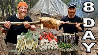 Maine Wilderness Living Challenge Day 1 of 8 Days Of Only Catch and Cook Survival