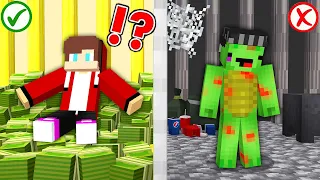 Maizen Prison Break : RICH JJ Prisoner VS POOR Mikey Prisoner in Minecraft Challenge