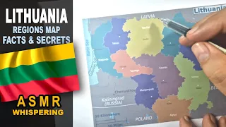 ASMR: LITHUANIA Regions Map Tracing| Key Facts and Highlights | ASMR maps and facts