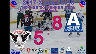 Матч №18 ГРЕНАДА-АЙСБЕРГ 5:8 (НХЛ-2018)г. Набережные Челны