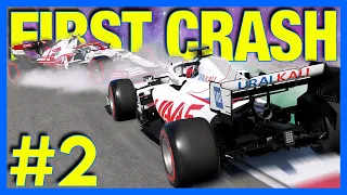 F1 2021 My Team Career : FIRST CRASH OF 2021!! (F1 My Team Part 2)