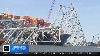 WJZ gets up-close view of progress made by Key Bridge collapse salvage crews