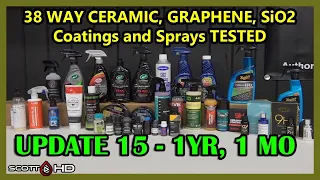 38 WAY CERAMIC COATINGS  Longevity Test - $9 to $1500 coatings & sealants - UPDATE 15 - 1 YEAR 1 MO