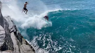 SURFING NOVELTIES IN HAWAII (RAW FOOTAGE)