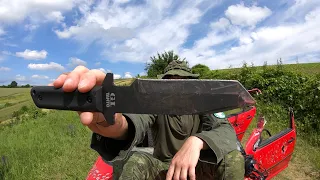 COLD STEEL GI TANTO - PART 2 - DESTRUCTION TEST - UNTIL IT BREAKS  @csknives 1055 CARBON STEEL