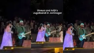 Shreya Ghoshal and Arijit Singh performing together at the Anant Ambani's pre wedding ceremony!