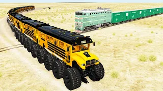 Railway Сrossing Train Сrashes #18 - Beamng drive