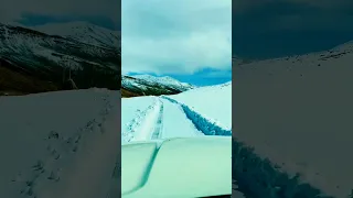 📍 Manali to spiti valley road trip snowfall in spiti valley ❄️🏔️(himachal pradesh) #short #viral