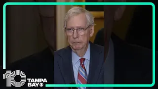 Mitch McConnell freezes during press conference