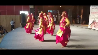 Ludhi girls folk dance stage performance from punjab in Leh Ladakh