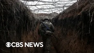 On the front lines with Ukrainian troops as tensions escalate at the border with Russia