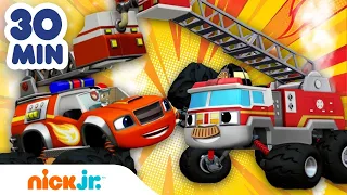 Blaze i megamaszyny | Blaze - ratunki z ognia i lawy przez 30 minut! Część 2. | Nick Jr.