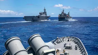 HMA Ships Stuart and Sirius conduct multinational exercise enroute to RIMPAC