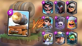Cannon Cart vs All Cards in Clash Royale | Cannon Cart Gameplay