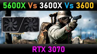 AMD Ryzen 5600X vs 3600X vs 3600 Nvidia RTX 3070 Benchmarks tested With 8+ Games