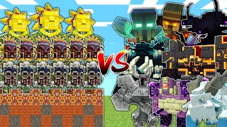 SUN CHIEF CASTLE vs OP MODDED BOSSES - Minecraft Mob Battle