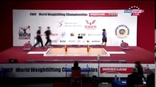 NOVIKAVA Nastassia 2s 106 kg cat. 63 World Weightlifting Championship 2013