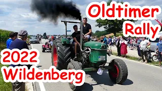 Oldtimertreffen Wildenberg, volle Fahrt mit Sound! Verrückte alte Traktoren beim Bulldogtreffen