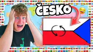 SPLETL JSEM ČESKOU VLAJKU!🤣❌️ Kreslím Vlajky Zpaměti pt.4⏰