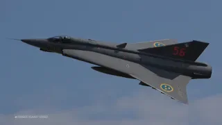 4Kᵁᴴᴰ Beautiful Saab J 35J Draken First Flight Display @ NATO DAYS 2018