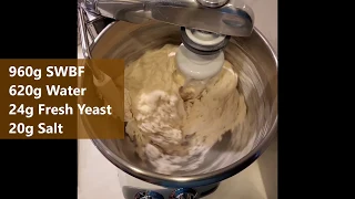 Test Mix of Strong White Bread Flour in Ankarsrum mixer