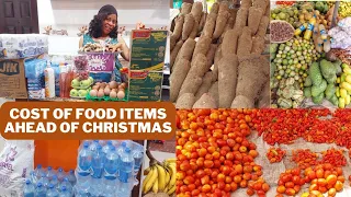 COST OF FOOD ITEMS IN NIGERIA BEFORE CHRISTMAS || WHAT N100,000 GOT ME IN A NIGERIAN MARKET