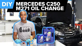 2012-2015 Mercedes C250 Oil Change DIY + Service Indicator Reset (M271 W204, Oil + Oil Filter)