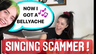 SCAMMER SINGS Billie Eilish WITH ME - I LOST IT 😂 | IRLrosie #scambaiting