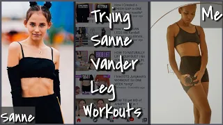 I tried Sanne Vander WORKOUT | How to get LEAN LEGS like Kendall Jenner  2020